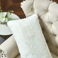 thumbnail image 4 of Home Soft Things Heavy Faux Fur 2 Piece Throw Pillow Cover Set - Bright White - 14" x 26", 4 of 5