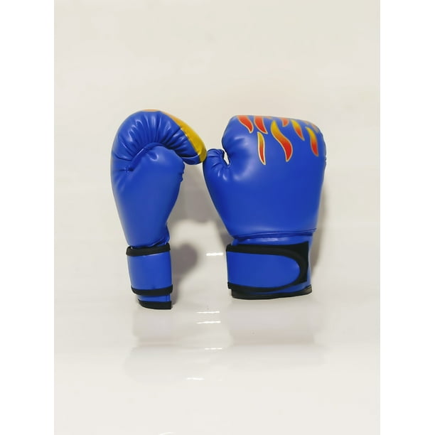 Guantes de boxeo para adultos y niños, guantes de boxeo para entrenamiento de lucha Sanda, guantes de boxeo con llamas