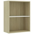 thumbnail image 5 of vidaXL 2-Tier Book Cabinet Concrete Gray 23.6"x11.8"x30.1" Engineered Wood, 5 of 18