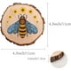 thumbnail image 2 of Rodajas de madera redondas naturales con estampado de girasoles y abejas, de 4,3 pulgadas, sin perforar, para troncos de árbol, posavasos, decoración artística, adornos navideños., 2 of 7