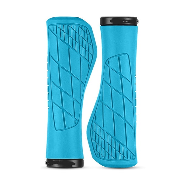 Naiovety 1 par de empuñaduras para manillar de bicicletas, transpirables, ergonómicas, a prueba de golpes, impermeables, a prueba de polvo, para Ciclismo Azul Naiovety OD027635-03