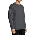 thumbnail image 3 of Hanes Men's and Big Men's ComfortSoft Long Sleeve Tee, Up to Size 3XL, 3 of 5
