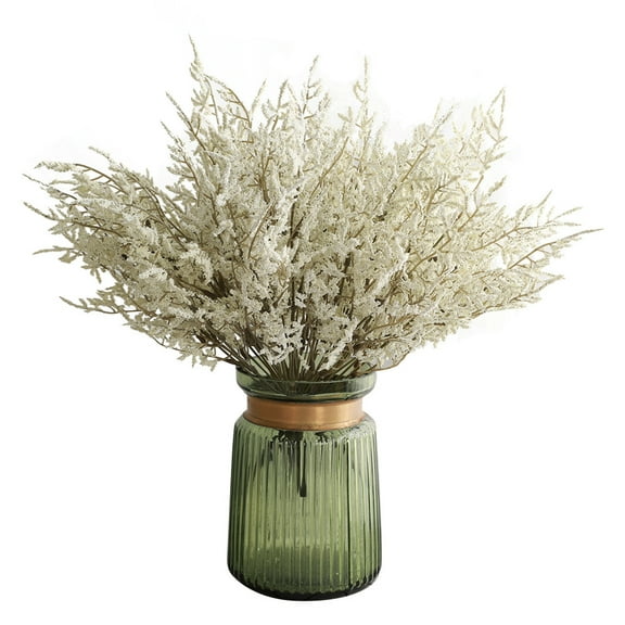 ERDOUY Spring Flowers, Green Plants, and Home Decoration Simulation Bouquet of Lover Grass 36cm 1 piece (white)