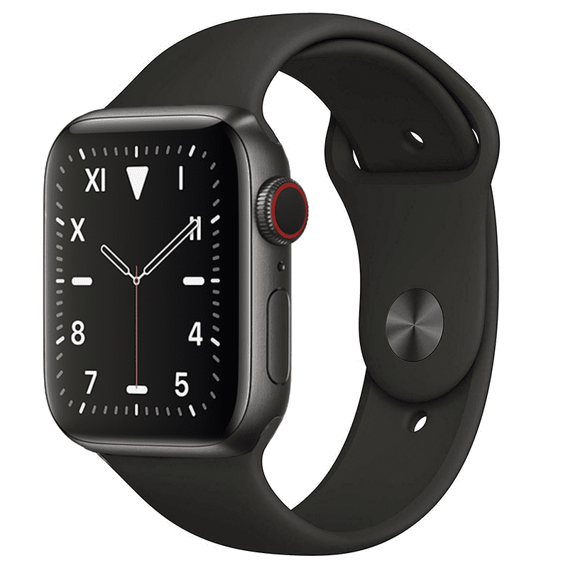Restored Apple Watch Series 5 40mm GPS Cellular Titanium Space Black Case  with Black Band (Refurbished)