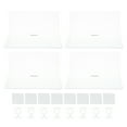 thumbnail image 2 of Wall 4pcs Wall Floating Shelf Modern Concise Style Acrylic Strong Load Bearing Punch Free Waterproof Small Floating Shelf For Kitchen Bathroom Study, 2 of 8