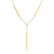 ELYA Women's Gold Plated Stainless Steel Bar Drop Necklace - 18"