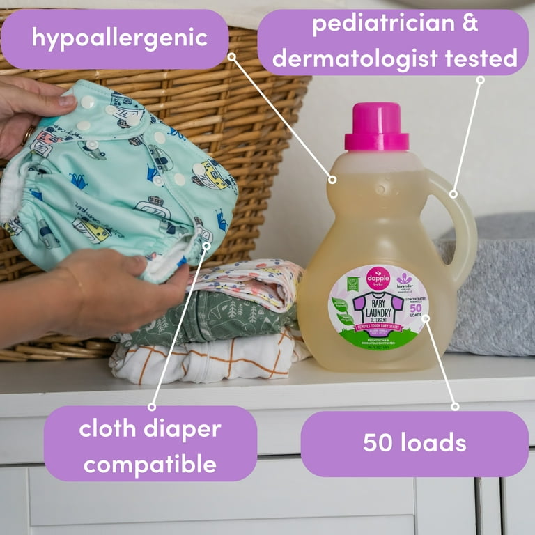 Dapple Baby Laundry Detergent, Lavender Scent, 50 fl oz Bottle