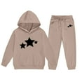 thumbnail image 4 of Cowsor Little Girls Outfits 2 Piece Toddler Long Sleeve Sweatshirt Leggings Pants Clothing Set, 4 of 5