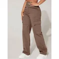 thumbnail image 2 of Pantalón Tipo Cargo Recto Para Mujer Color Café, 2 of 3