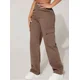 thumbnail image 2 of Pantalón Tipo Cargo Recto Para Mujer Color Café, 2 of 3