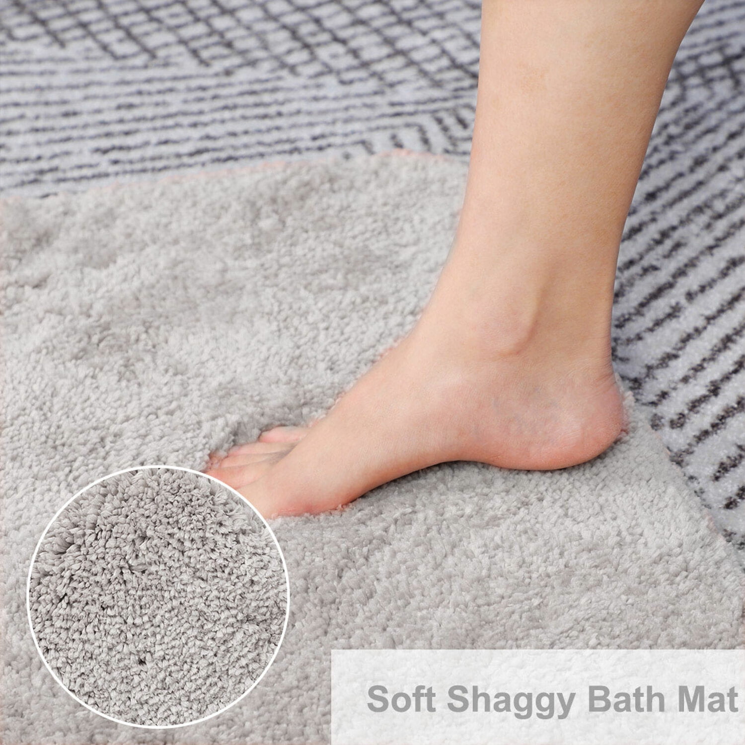 Piccocasa Chenille Bathroom Extra Soft Fluffy Non-slip Shaggy Rugs Super  Absorbent Washable Carpet For Tub Kitchen Floor Bath Mat : Target