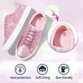 thumbnail image 3 of AOMAIS Women Glitter Sneakers Sparkly Low Top Sequins Sneakers Lace Up Tennis Shoes Comfort Bling Shoes Fashion Shiny Walking Shoes(Pink Glitter US10), 3 of 8