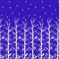 thumbnail image 1 of Soimoi polyester Crepe Fabric Owl,Reindeer & Dry Tree Panel Fabric Prints By Yard 42 Inch Wide, 1 of 1