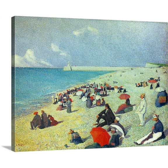 Great BIG Canvas | "On The Beach" Canvas Wall Art - 30x24