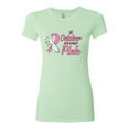 thumbnail image 2 of In October We Wear Pink Awareness Womens Slim Fit Junior Tee, Mint, 2XL, 2 of 3