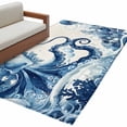 thumbnail image 2 of 3'x5' Area Rugs, Blue Jellyfish Coastal Indoor Outdoor Area Rug for Living Room Bedroom, Nautical Octopus Summer Ocean Washable Bathroom Rugs Kitchen Floor Carpet Mats Home Decor Aesthetic, 2 of 8