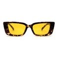 thumbnail image 1 of Womens Retro Mod Square Cat Eye Thick Plastic Sunglasses Tortoise Yellow, 1 of 4