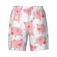 thumbnail image 4 of Lsque Mens Swim Trunks Kawaii Pigs Pattern - Bathing Suit Compression Liner - Beach Swim Shorts Swimwear - (S-3XL) - Stretch Quick Dry -Medium, 4 of 9