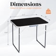 thumbnail image 3 of QueipA 2.3ft Portable Folding Camping Table, Outdoor Waterproof Picnic Table, Aluminum Lightweight Suitcase Foldable Table for Picnic BBQ Beach Dining, 3 of 16