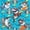 Blue, variant on jejeloiu Summer Party Shark Bedding,Beach Chair Coconut Print Duvet Cover Full For Boys,Bright Blue,Reversible,3-Piece,1 Duvet Cover and 2 Pillowcases
