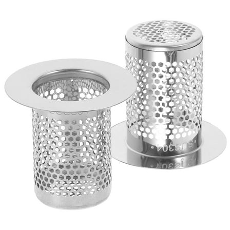 LOLIPPYY 2pcs Shower Strainer Drain Mesh 304 Stainless Steel for Bathroom