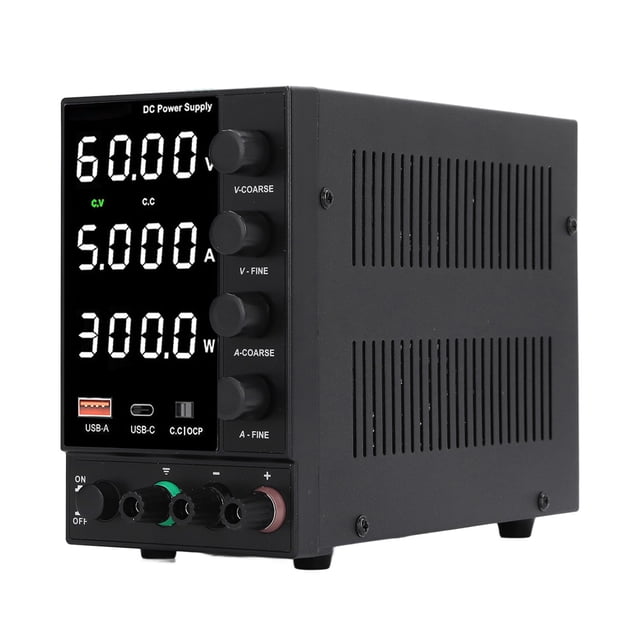 Fuente De Alimentación CC Variable, Alta Precisión, Bajo Ruido, Fuente De Alimentación De Banco 0-30V 0-5A Carga Rápida USB 18W OCP Interruptor De Alarma De