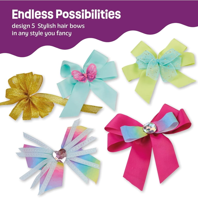 Pretty Me Hair Bow Making Kit, Create 5 Stylish Bows  display picture 1