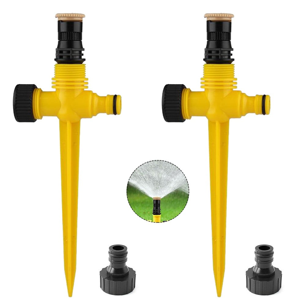 RANMEI 2Pcs/set 360° Lawn Sprinkler System Automatic Grass Watering