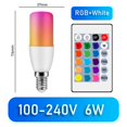 thumbnail image 1 of Bombilla LED RGBW E27, E14, GU10, B22, punto de AC100-240V, lámpara mágica cambiable + Control IR, decoración RGB, blanco, 1 of 4