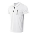 thumbnail image 4 of Afdoent Men's Golf Shirt Male Summer Solid Color Athletic Casual Style Zipper Lapel Short Sleeve Shirt Classic, 4 of 5