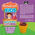 thumbnail image 2 of Agua Bonafont Kids con jugo natural de uva tapa chupón pack 6 botellas 300 ml c/u, 2 of 4