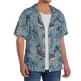 thumbnail image 4 of Gaeub Underwater Animals and Flowers Men's Lapel Short Sleeve Shirt, Relaxed Fit Shirt, Soft and Breathable for Outdoors Party Travel - XX-Large, 4 of 7