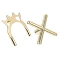 thumbnail image 1 of ETHZZLE 2Pcs Cross Shape Billiards Pole Bracket Copper Golden Stability Billiards Games Billiards, 1 of 8