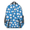 thumbnail image 3 of Baseballs Only Blue Pattern Backpack for School, Cute School Bag with Adjustable Shoulder Straps and Padded Back, 16.9"x12.6"x5.9", 3 of 5