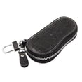 thumbnail image 2 of lionlar Leather Keychain Unisex Holder Case Cowhide Car Key Chain Organizer Black, 2 of 9