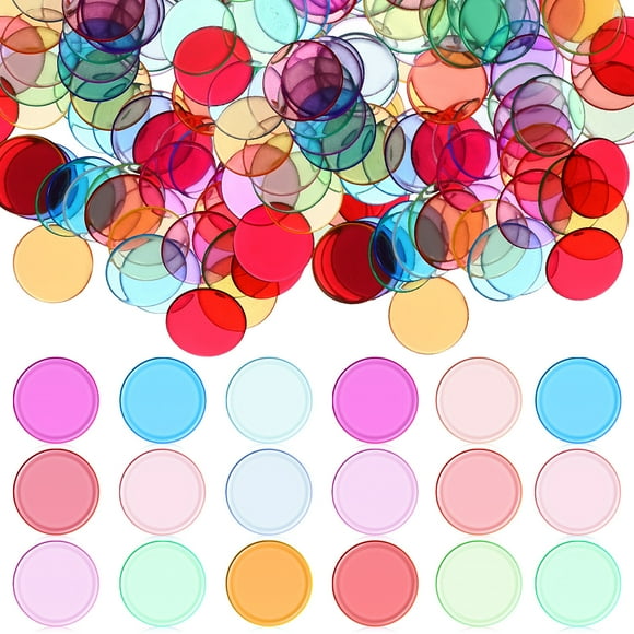 300 Pcs Chips Bingo Pièces Rondes en Plastique Marqueurs pour Cartes de Jeu Bingo Accessoires de Jeu de Comptage