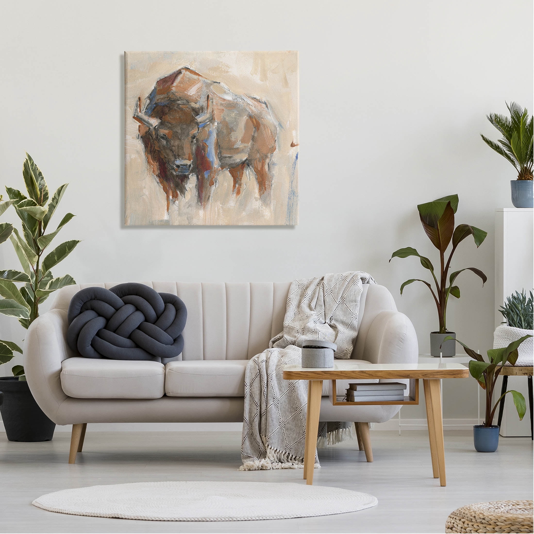 Stupell Industries Bison Portrait Country Wildlife Painting Painting Gallery Wrapped Canvas Print Wall Art, Design by Ethan Harper