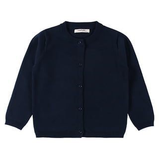 Girls' Sky Blue Cardigan Sweater – Lapel Collar, For 6-16 Years Old, Soft Knit Winter Jumper 7 thumbnail image