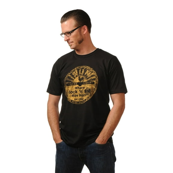 Steady Clothing Men's Sun Records Distressed Logo T-Shirt S