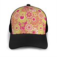 thumbnail image 3 of Yiaed Yellow Flowers Print Baseball Cap Dad Hat Polo Style Plain Blank Adjustable Size, 3 of 5