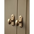 thumbnail image 6 of Goo-Ki Oval Champagne Bronze Cabinet Knobs with Square Backplate, Zinc Alloy Cabinet Handles Hardware for Cupboard,Dresser & Drawer, 6 Packed, 6 of 7