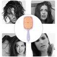 thumbnail image 3 of Cepillo de pelo de salón de masaje de cuero cabelludo con peine de colchón de aire de dientes anchos (blanco naranja) Likrtyny  cuidado belleza, 3 of 9