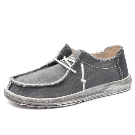 

Men s Breathable Casual Canvas Loafer Shoes Summer Lightweight Slip On Boat Shoes For Indoor Outdoor Walking