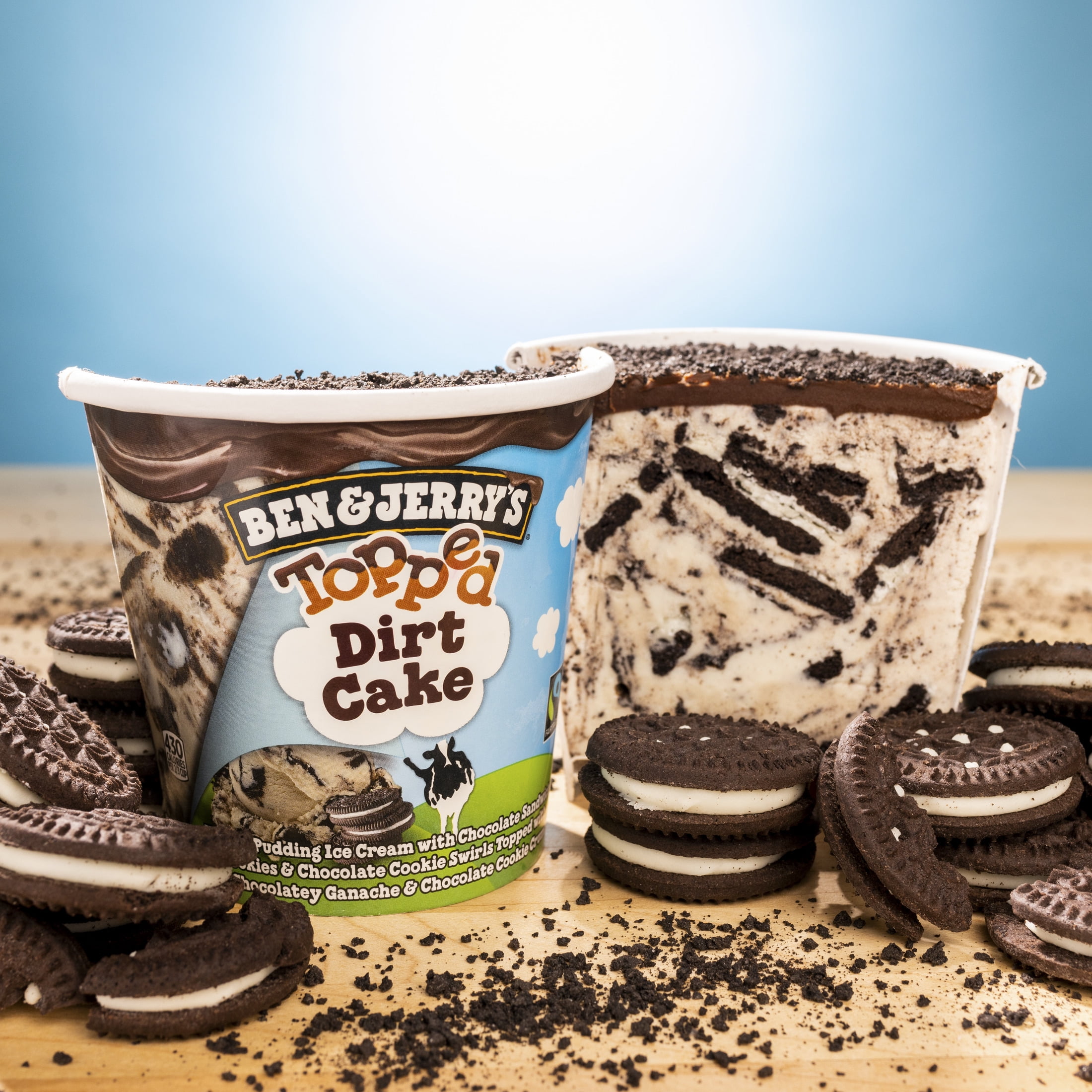Ben & Jerry's Non-GMO Top Dirt Cake Ice Cream Cage-Free Eggs