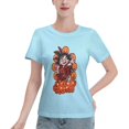 thumbnail image 1 of T-Shirt Basique à Manches Courtes pour Femmes Dragon Ball Little Goku, 1 of 6