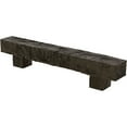 thumbnail image 3 of Ekena Millwork 6"H x 8"D x 48"W Hand Hewn Faux Wood Fireplace Mantel Kit w/ Alamo Corbels, Burnished Honey Dew, 3 of 12