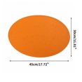 thumbnail image 2 of Unique Bargains 2 Pcs Bow Oval Faux Leather Placemat Orange, 2 of 5