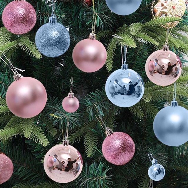 Bola de Navidad Ganfancp 28 Cubos de Bola Brillante Anisotrópica Colgante Decoración Del Árbol de Navidad