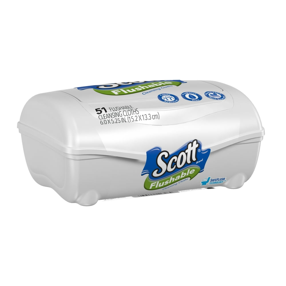 Scott Flushable Wipes, 51 Ct