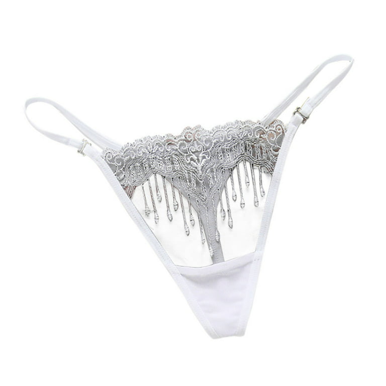CFXNMZGR intimates for women halter see-through bra metal ring hollow lace  v-neck underwear 